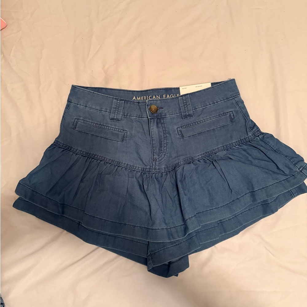American Eagle Outfitters Denim Blue Skort